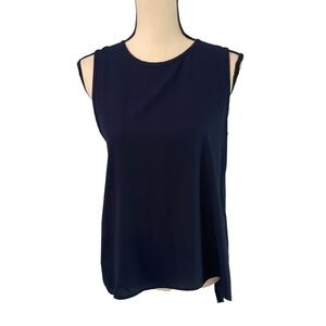 NWT Fab’rik Navy Blue Open Tail Back Sleeveless Tank Top Size Small
